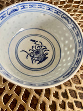 Load image into Gallery viewer, Collection of Chinese Rice Grain Porcelain bowels - 12 small, 12 spoons, 2 large