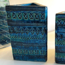 Load image into Gallery viewer, Bitossi Rimini Blu Triangle Vase by Aldo Londi