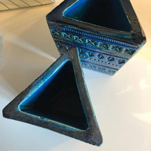 Load image into Gallery viewer, Bitossi Rimini Blu Triangle Vase by Aldo Londi