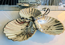 Load image into Gallery viewer, Vintage Silver Plate Triple Scallop Shell Bon Bon Serving Dish