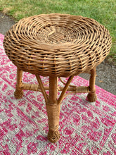Load image into Gallery viewer, Vintage 1930’s Wicker Foot Stall