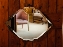 Load image into Gallery viewer, Stunning Art Deco Mirror with Wooden Motif Surround
