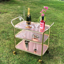Load image into Gallery viewer, Pretty in Pink Vintage Tea / Drinks Trolley