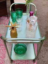 Load image into Gallery viewer, Original Mint Green Woodmet Cocktail Drinks Trolley