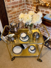 Load image into Gallery viewer, 1960’s Gold Tea Trolley