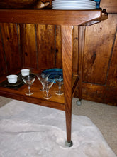 Load image into Gallery viewer, Mid Century Teak Drinks / Utility Trolley