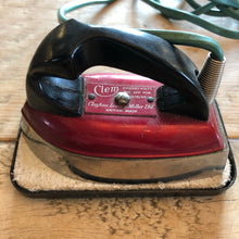 Load image into Gallery viewer, Vintage Clem travelling iron 1950s, with box and stand