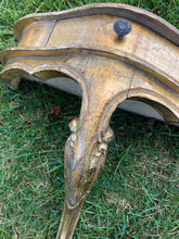Load image into Gallery viewer, A pair of antique gold leaf French wall-mounted console tables