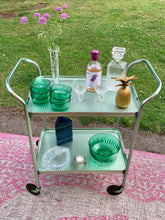 Load image into Gallery viewer, Original Mint Green Woodmet Cocktail Drinks Trolley