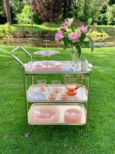 Load image into Gallery viewer, Original Soft Gold Woodmet Cocktail Drinks Trolley