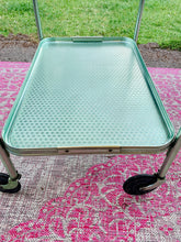 Load image into Gallery viewer, Original Mint Green Woodmet Cocktail Drinks Trolley