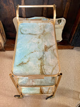 Load image into Gallery viewer, Marble Effect 3 Tier Drinks Trolley