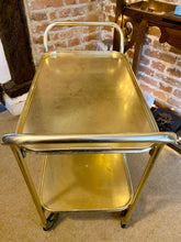 Load image into Gallery viewer, 1960’s Gold Tea Trolley