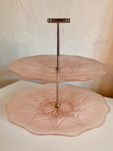 Load image into Gallery viewer, 1960’s Frosted Pink Glass Afternoon Tea Set