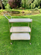 Load image into Gallery viewer, Original Soft Gold Woodmet Cocktail Drinks Trolley