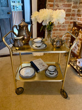 Load image into Gallery viewer, 1960’s Gold Tea Trolley