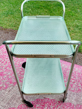 Load image into Gallery viewer, Original Mint Green Woodmet Cocktail Drinks Trolley