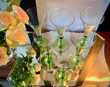 Load image into Gallery viewer, Six Elegant Crystal Champagne Flutes / Wine Goblets