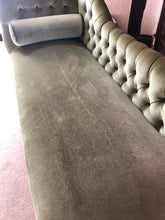 Load image into Gallery viewer, Vintage Olive Green Chaise Longue