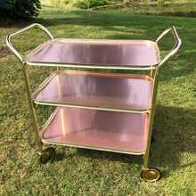 Load image into Gallery viewer, Pretty in Pink Vintage Tea / Drinks Trolley