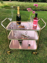 Load image into Gallery viewer, Pretty in Pink Vintage Tea / Drinks Trolley