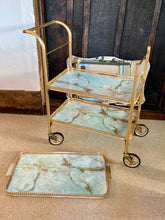 Load image into Gallery viewer, Marble Effect 3 Tier Drinks Trolley