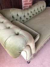 Load image into Gallery viewer, Vintage Olive Green Chaise Longue