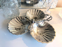 Load image into Gallery viewer, Vintage Silver Plate Triple Scallop Shell Bon Bon Serving Dish