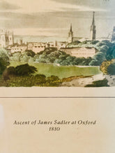 Load image into Gallery viewer, Ascent of James Sadler Hot Air Balloon Lithograph, framed