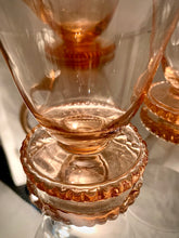 Load image into Gallery viewer, 1950s Hand Blown Peach Glass Punch / Water Set