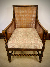 Load image into Gallery viewer, 19th Century Oak Barley Twist Bergere Armchair