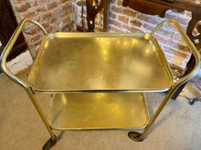 Load image into Gallery viewer, 1960’s Gold Tea Trolley