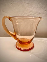 Load image into Gallery viewer, 1950s Hand Blown Peach Glass Punch / Water Set