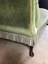 Load image into Gallery viewer, Vintage Olive Green Chaise Longue