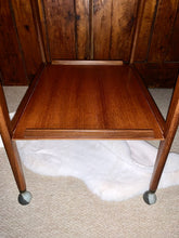 Load image into Gallery viewer, Mid Century Teak Drinks / Utility Trolley