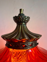 Load image into Gallery viewer, Original Mid-Century Large Carl Falkenstein Lamp, with Cranberry Glass