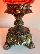 Load image into Gallery viewer, Original Mid-Century Large Carl Falkenstein Lamp, with Cranberry Glass