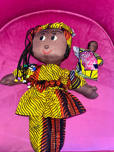 Poupée Africaine - African Doll with baby