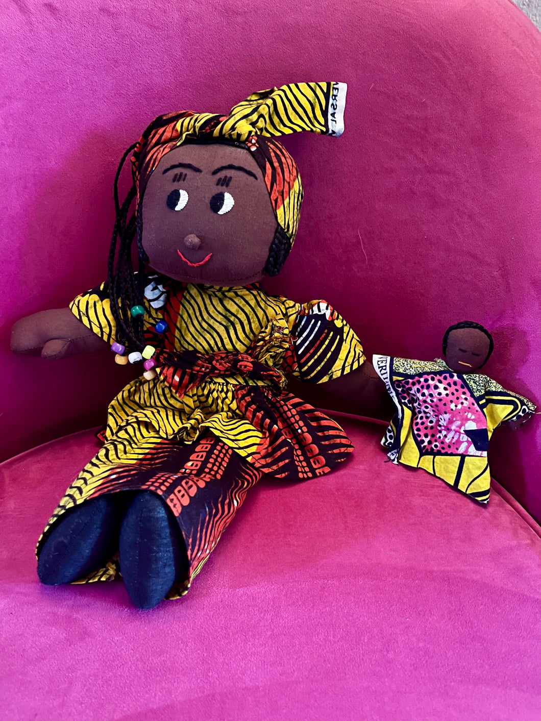 Poupée Africaine - African Doll with baby