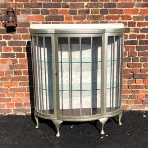 Vintage Bow Fronted Display / Cocktail Cabinet