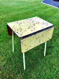 Vintage 1950’s Formica Utility Drop Leaf Table