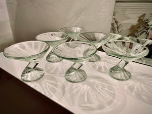 Six Unusual Art Deco Starter or Dessert Dishes