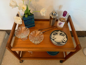 Stunning Mid Century Danish Teak Drinks Tea Trolley