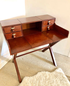 J.A. Marshall & Sons, Rangpur Leather Study Desk & Directors Chair