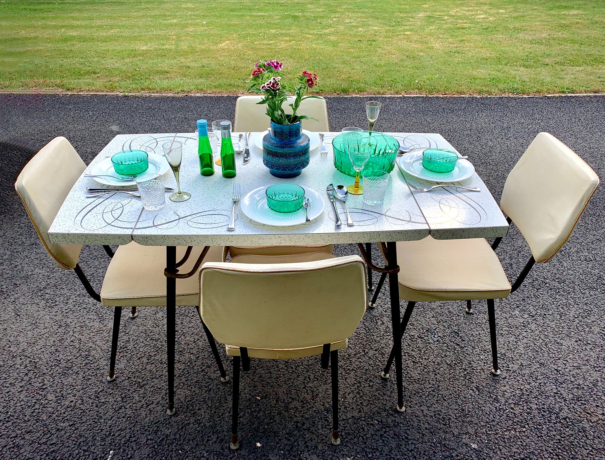 Original 1950 s Formica Dining Table Chairs shop beevintage