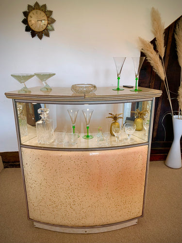 Fabulous 1960’s Cocktail Bar, with extendable sides, lighting and lockable cabinet