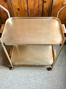 1960’s Original Woodmet 2 Tier Drinks Trolley