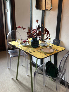 Vintage 1950’s Formica Utility Drop Leaf Table