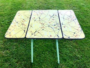 Vintage 1950’s Formica Utility Drop Leaf Table