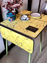 Load image into Gallery viewer, Vintage 1950’s Formica Utility Drop Leaf Table